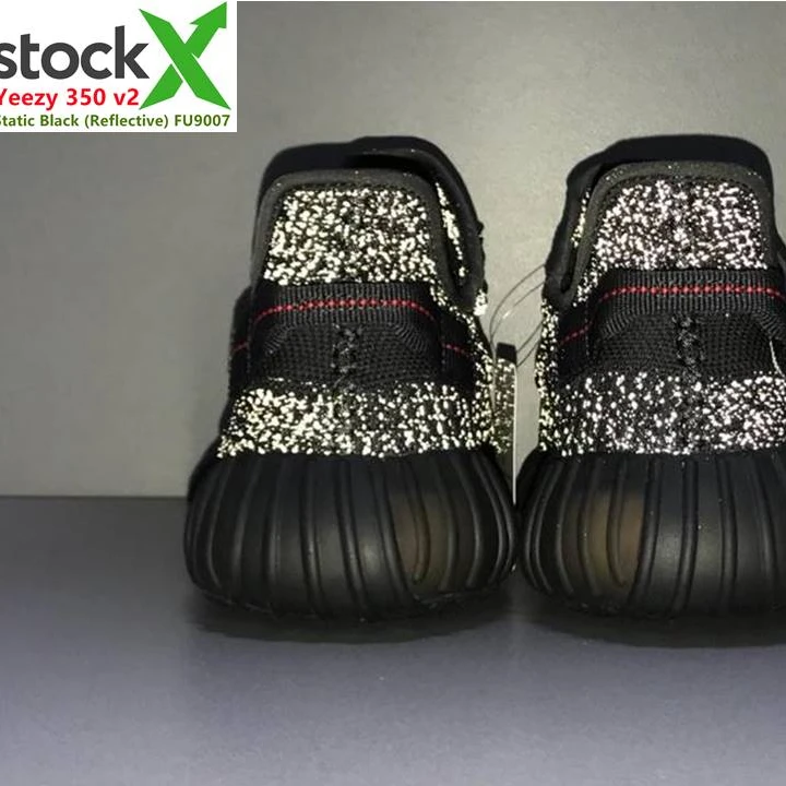 

Original Quality Custom Brand Logo Reflective Yeezy 350 V2 BLM Black Static Women Causal Trendy Sneakers Shoes