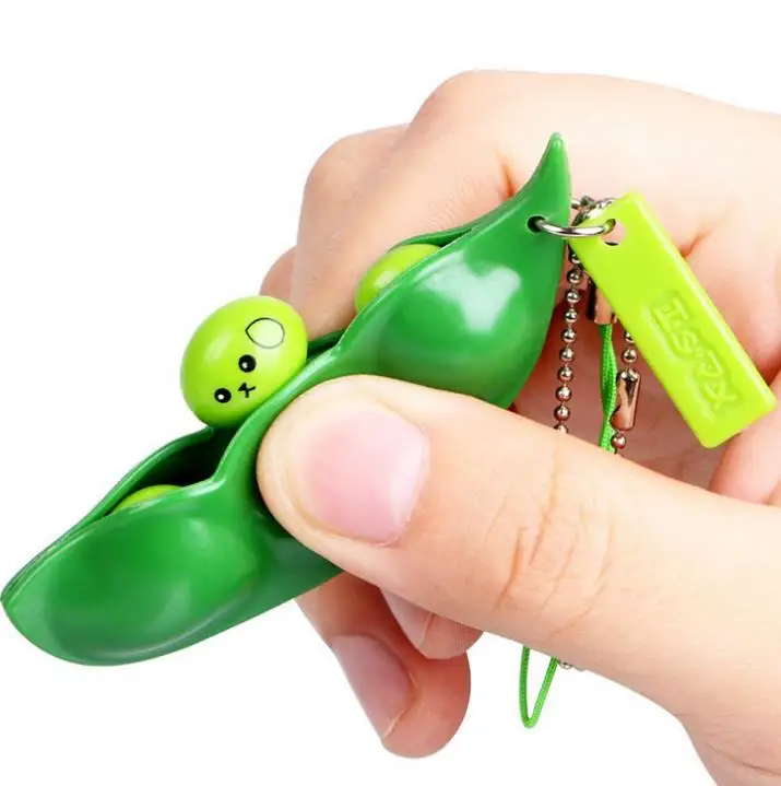 

Creative Japan unlimited edamame squeeze Le pea key chain green beans bag jewelry