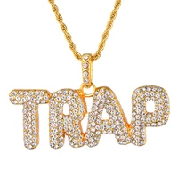 

Trend Alloy Iced Out Custom Name Necklaces For Men Hip Hop Jewelry