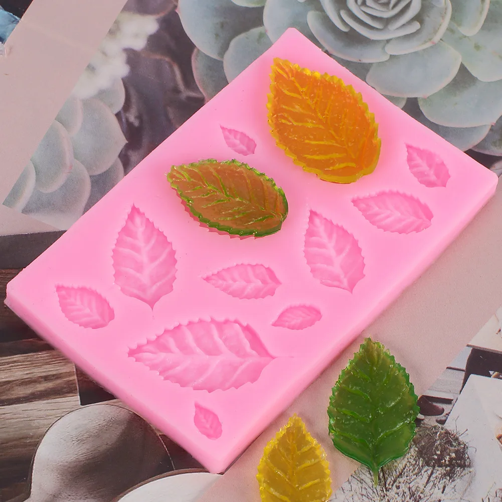 

DIY Cake Mould Fondant Cake Chocolate Pudding Biscuit Candy Baking Mold Leaf Plant Collection Silicone Mold, Picture