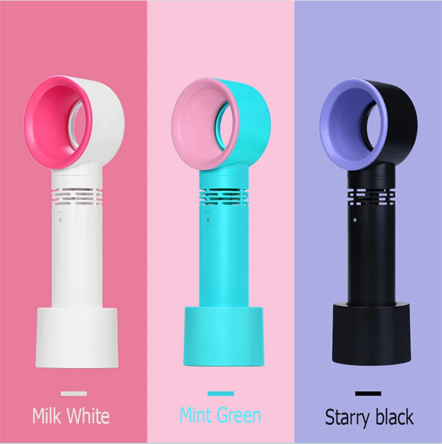 

Home Travel Air Conditioning Fast Drying Portable Rechargeable Hand Held Nail Polish Eyelashes Extension Fan, 3 colors