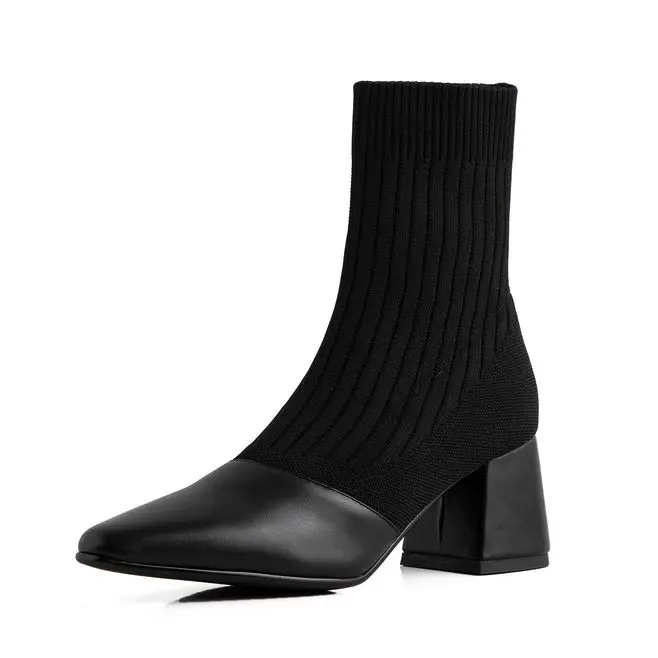 
Stiletto High Heeled Shoes New Design Sock Fit Ankle Women Boots 