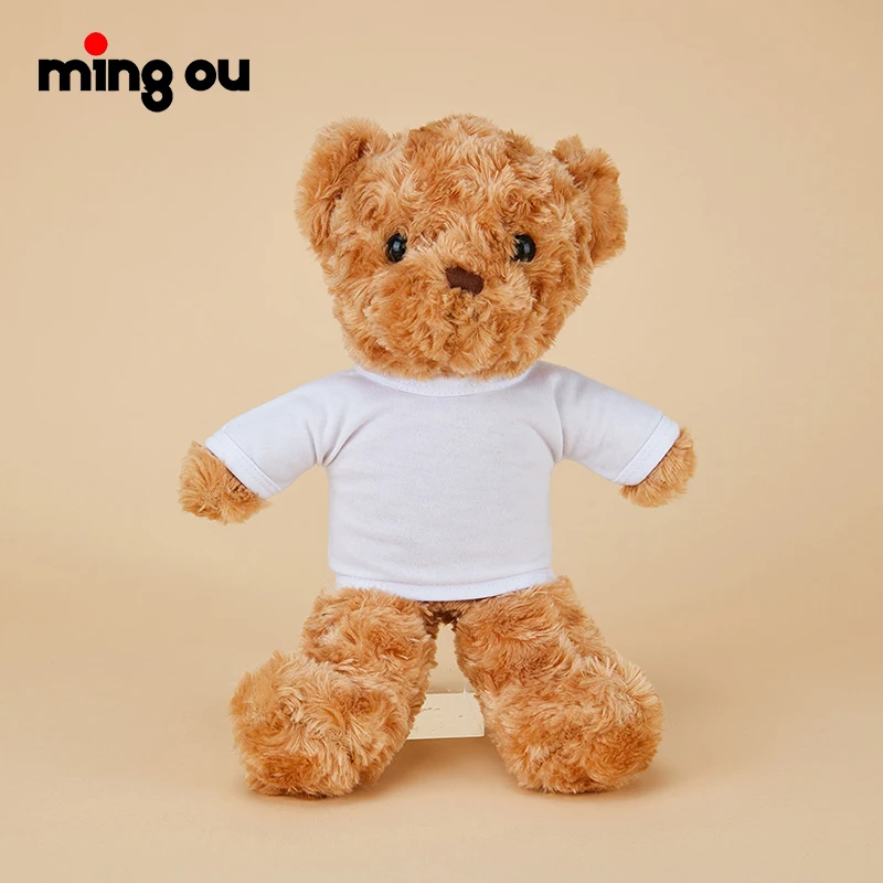 

Toys Sublimation Stuffed toy cloth Plush Bear with printable t shirt Cloth (no bear toy )