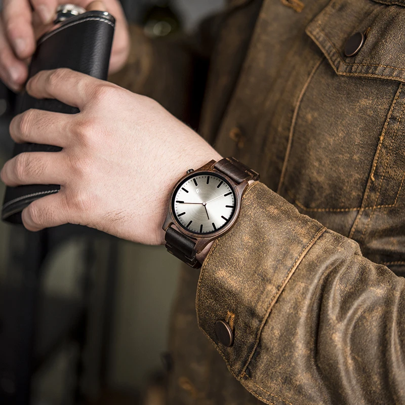 Hot Sale Luxury Antique Business Wristwatch for Men Hombre Custom Wood Watch 43mm Pointer Relojes Montre Homme Relogio Masculino