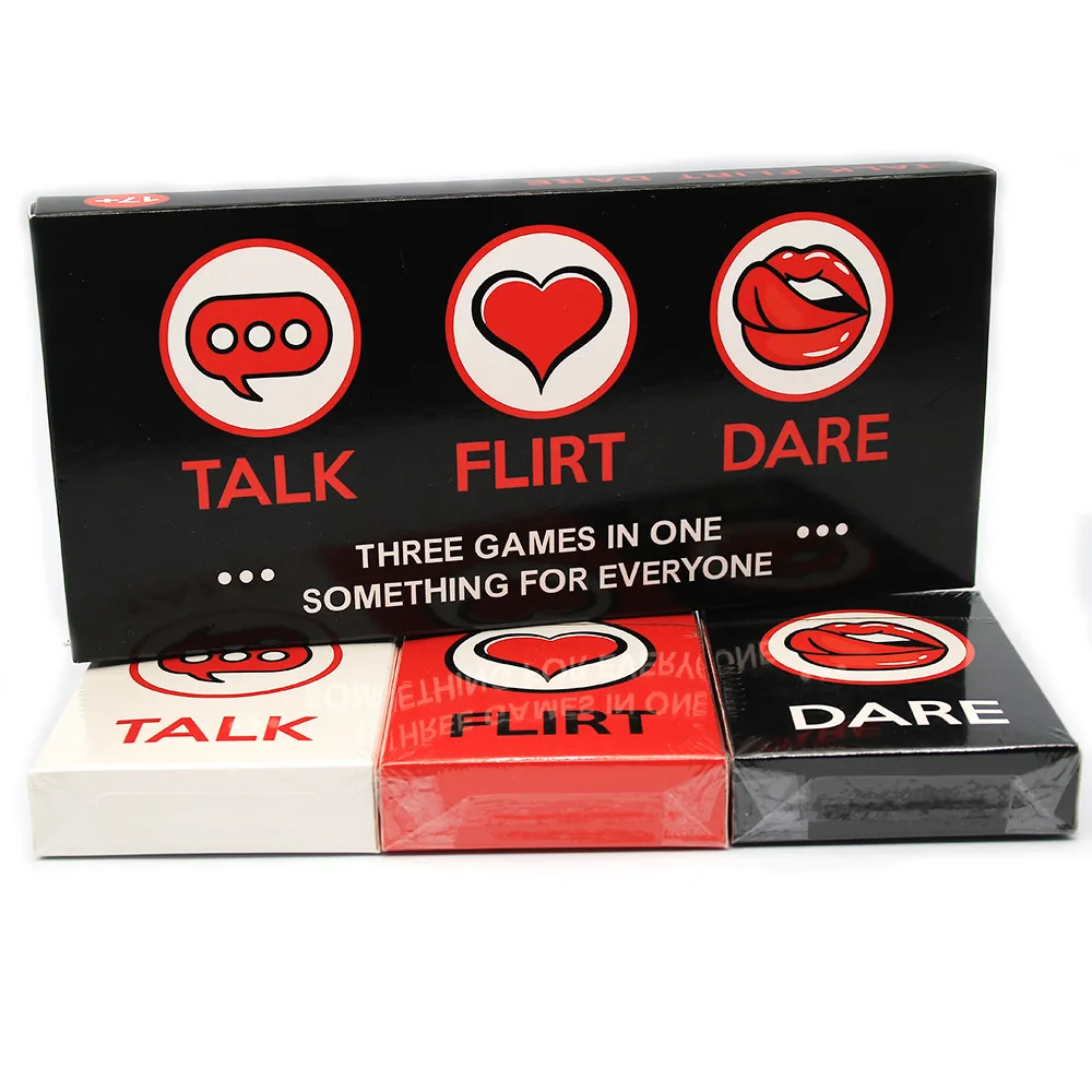 

Talk, Flirt, Dare! Fun and Romantic Game for Couples Conversation Starters and Dares game Card Game for couples, As your sample or as pantone color