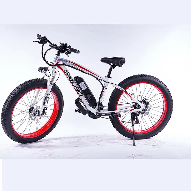 

Waterproof Factory direct bike snow fat tire e bicycle 26 Inch 48V 500W Brushless Motor 13Ah electric bike bisicletas electrica, White&red, white&green, black&yellow, black&blue