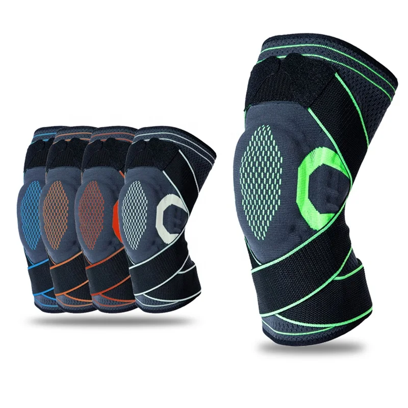 Multi- Colors Compression Knee Sleeves with Straps for Women & Men Working Out Use