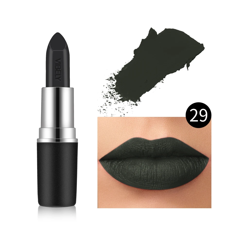 

Cosmetics Vendor Cheap Multi Color Labiales Sexy Lip Natural Nude Smooth Vegan Black Lipstick, 29 colors