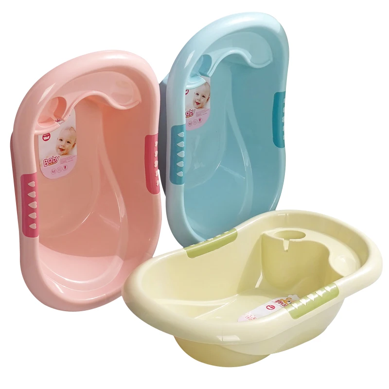 

Colorful Save Space Newborns Bath Basin Portable Plastic Baby Bath Tub For Babies, Blue,green,pink