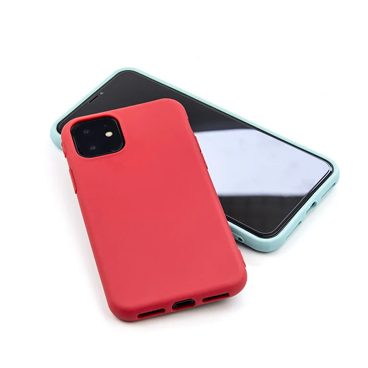 Silicone Rubber Navy Blue Red White Green Case For Iphone 11 Pro,Solid