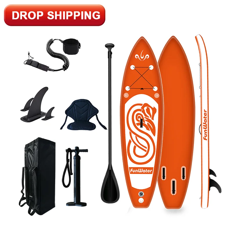 

FUNWATER drop shipping sup paddle board sup platform bodyboard bag water play equipment, Blue,orange