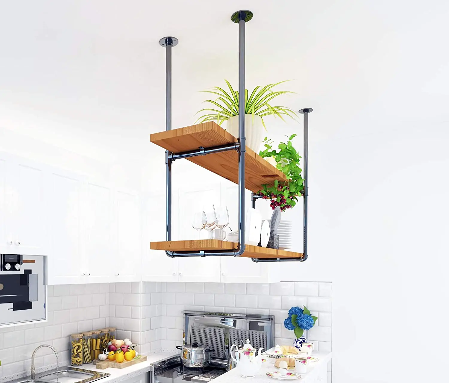 U Shaped Channel Metal Shelf Brackets Ceiling Mount Black Iron Pipe Hanging Bracket For Kitchen - Buy Pipe Hanging Bracket,Black Iron Pipe,U Shaped Channel Metal Shelf Brackets Product on Alibaba.com