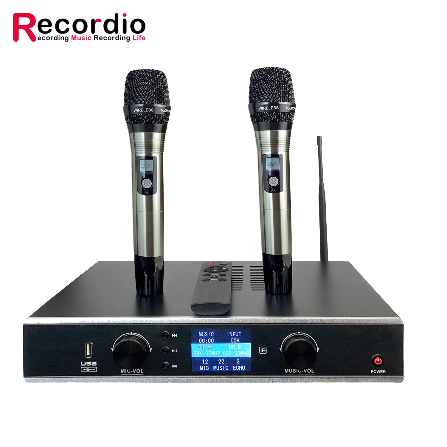 

GAW-L610 Recordio New Design Professional Power Amplifier Effect UHF Wireless Microphone 3 in 1 all-in-One Machine For Karaoke S