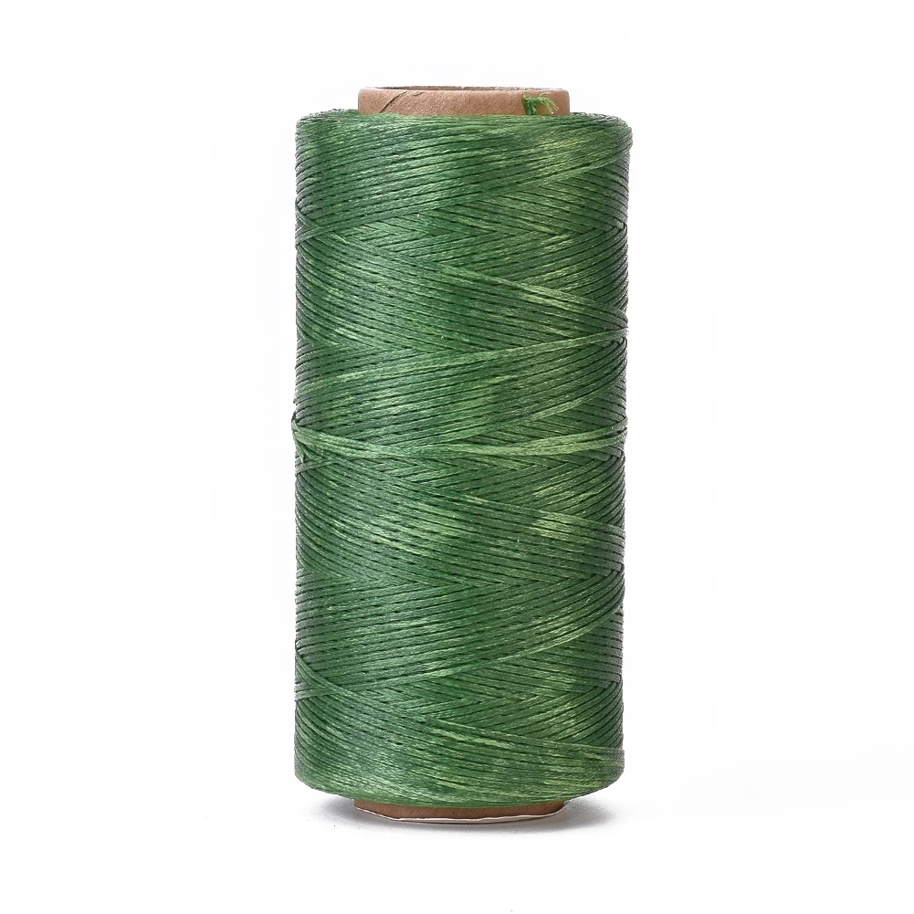 

Pandahall 0.8mm Flat Sea Green Waxed Polyester Cord