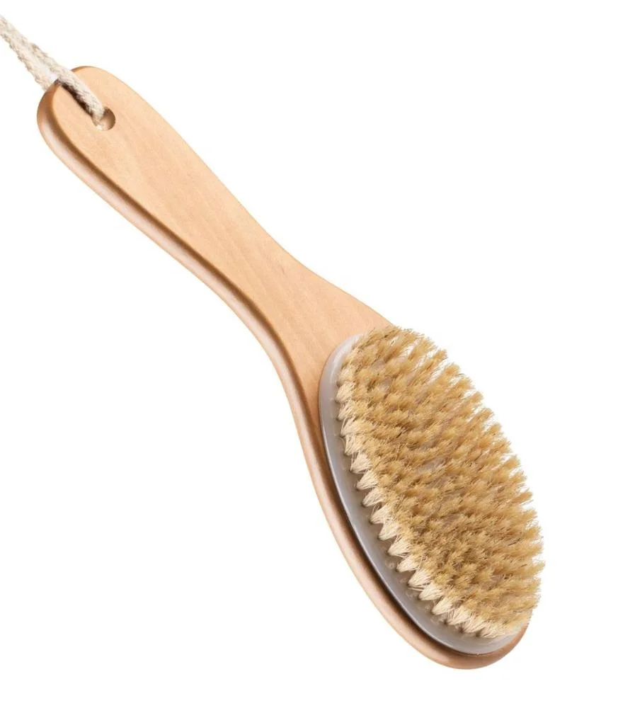 

Natural Organic Body Brush Sets With Natural Bristles Anti-Cellulite Facial Assembled Bath Shower Cleaning For The Back, Customized colors