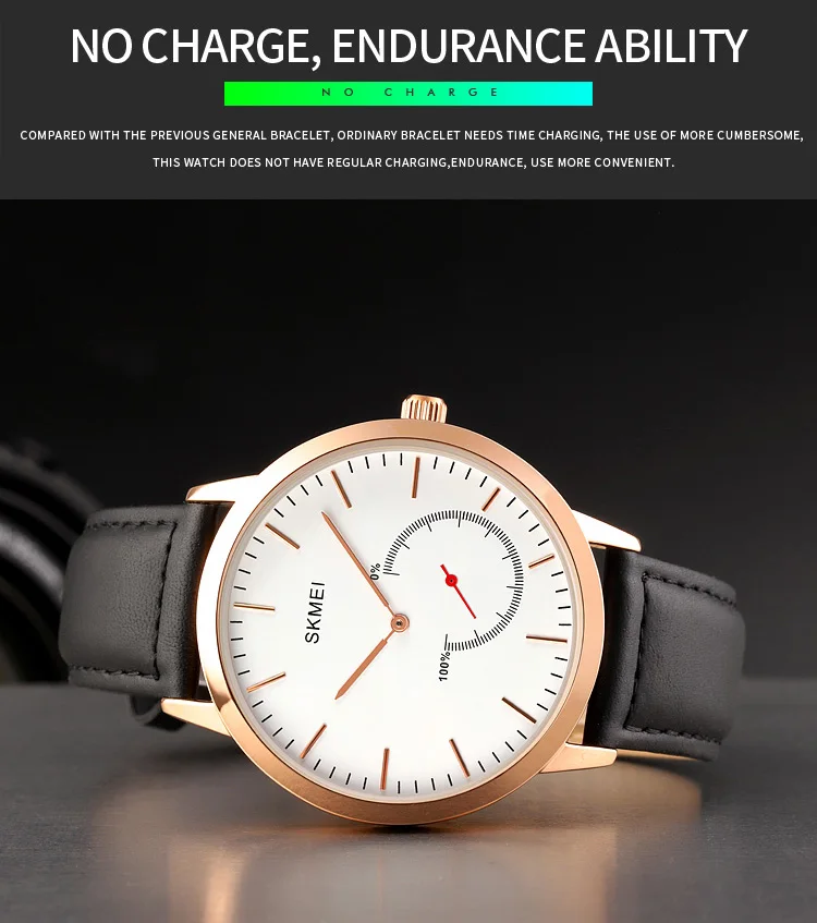 Skmei 1510 Customized Personalized Smart Wrist Watch Leather Band ...