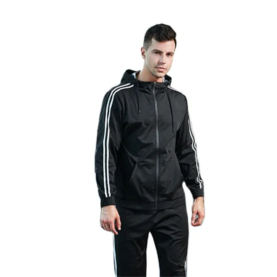 

Wholesale Custom Mens Quickly Promote Sweat Excretion Sport Sauna Suit, Black