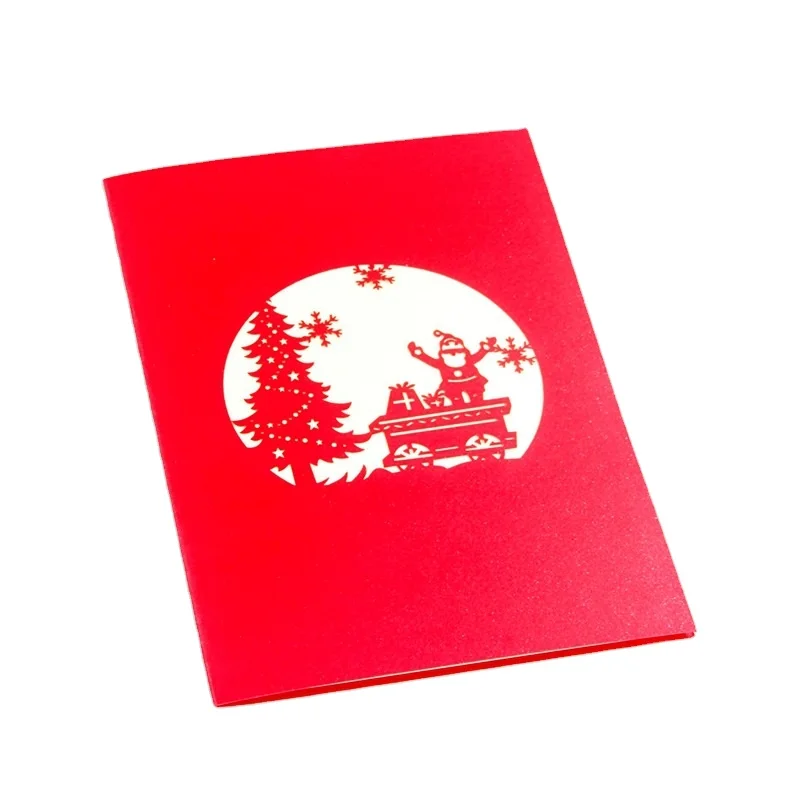 Star Packaging Custom Design Printing Luxury Christmas Greeting Gift Cards Envelopes Flowers Bouquet Tree Design Paper Art Paper