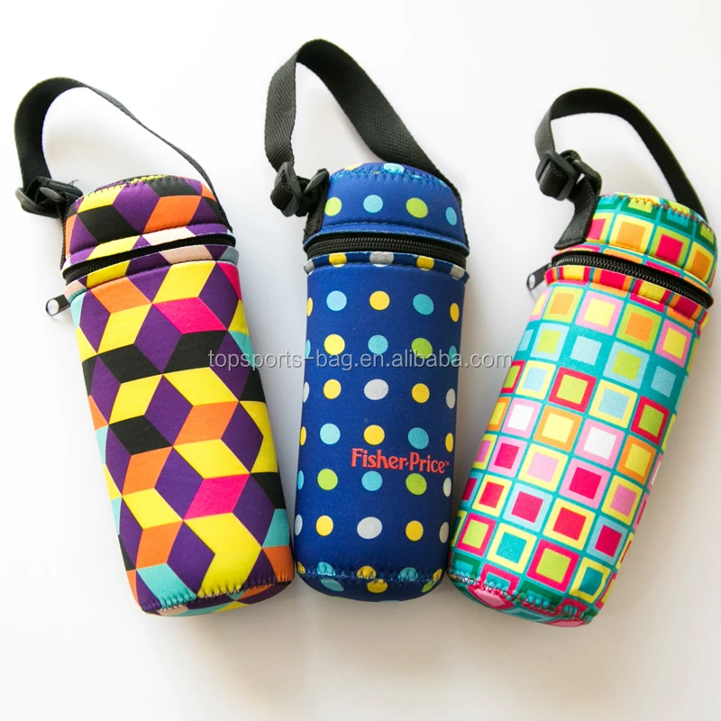 

500ml neoprene Beer Can cooler Cover with zipper cap and handle insulated water bottle holder, Customized color