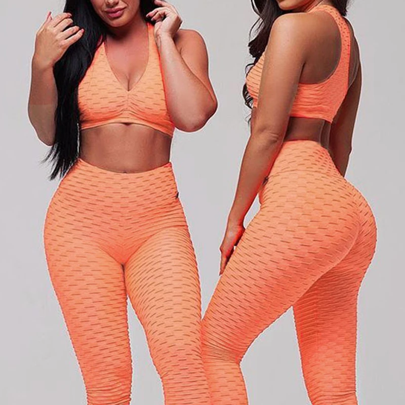 

Women Tracksuit Sportswear Workout Sports Set High Waist Leggins Bra Sets Fitness Gym Yoga Wear Suits For Workout Clothing