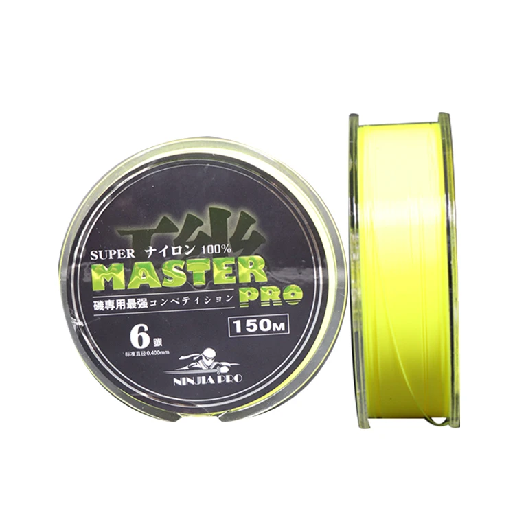 

Strong strength 150M nylon sea fishing line super strong monofilament fishing line nylon, Double colors/yellow/white