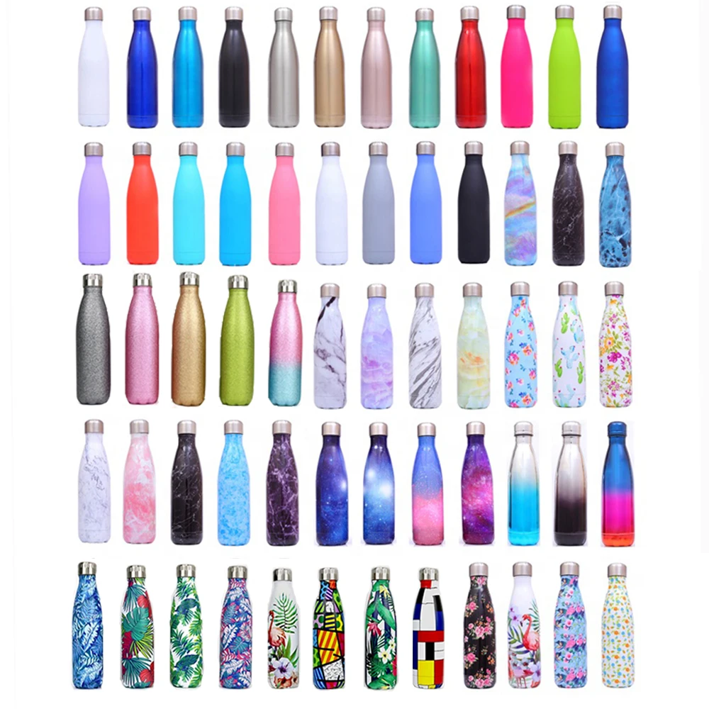 

Eco friendly vacuum sport double wall copper stainless steel thermo cola shape drink insulated water bottles with custom logo, Customized color