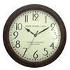 16 inch Big Size Wooden Frame Classic Old Town Vintage Wall Clock For Bus Stop Train Station