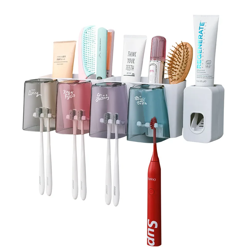 

Bathroom Accessories Portable Bath Storage Organizer Waterproof Silicone Toothbrush Holder, Photo