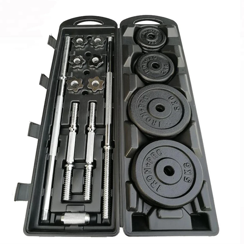 

Actor 50KG Black Barbell Dumbbell Set with Case, Customizable