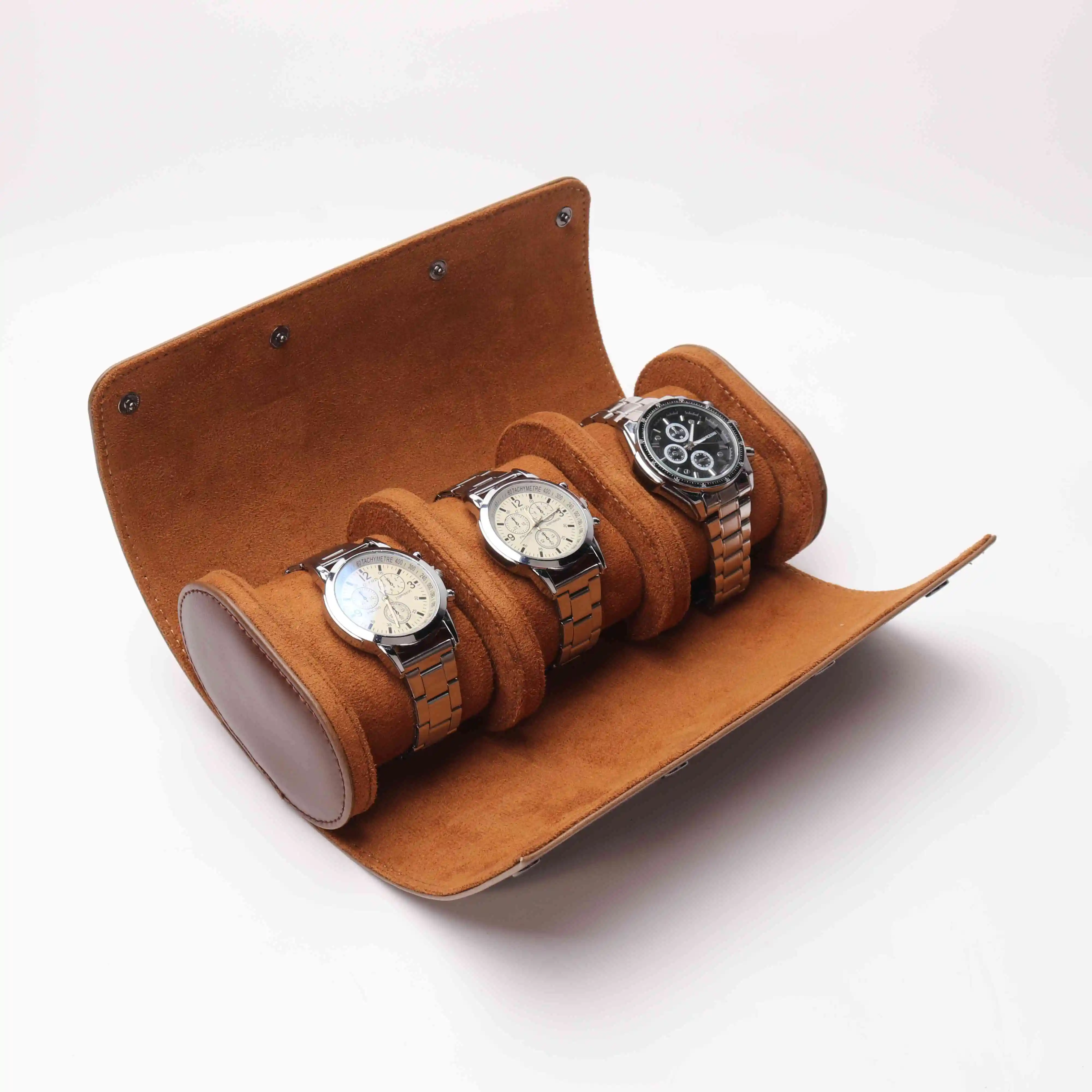 

PU leather display watch pouch travel portable watch case stock watch roll