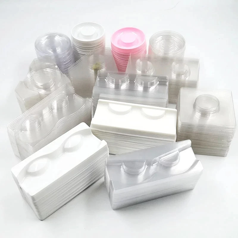 

high quality empty clear lash tray 25mm mink eyelash tray plastic packaging