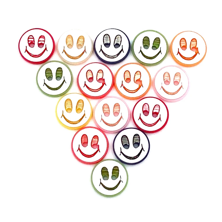 

DIY Craft Smile Round 18L Sewing Plastic kids Button for clothes children's, Mixed 8colors