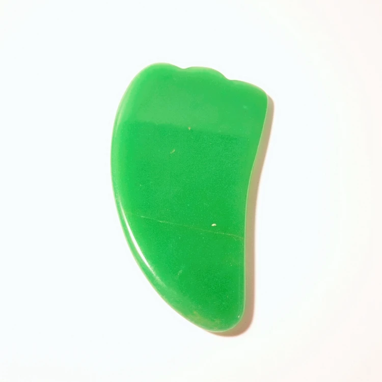 

100% natural scraping massage face green aventurine quartz crystal stone guasha board