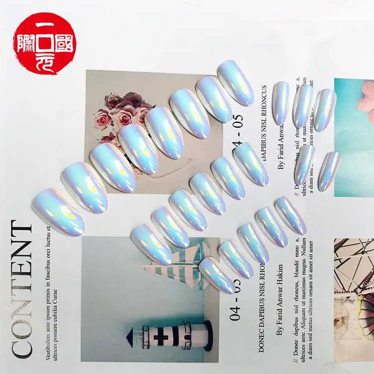 

Wholesale popular glitter pearl color fake nail art