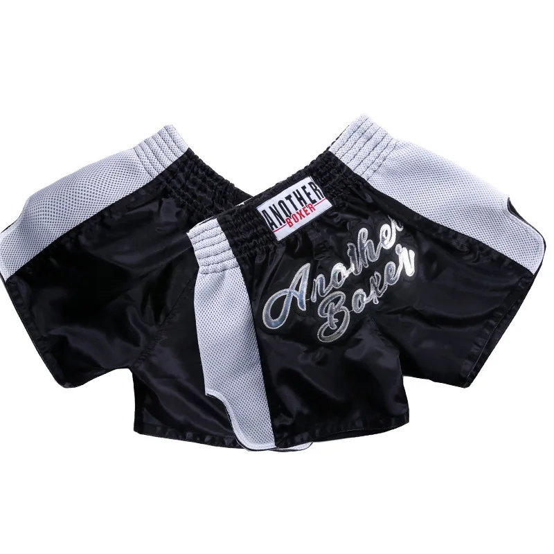 

new arrival muay thai short applique patches contrast color block women fight boxing shorts