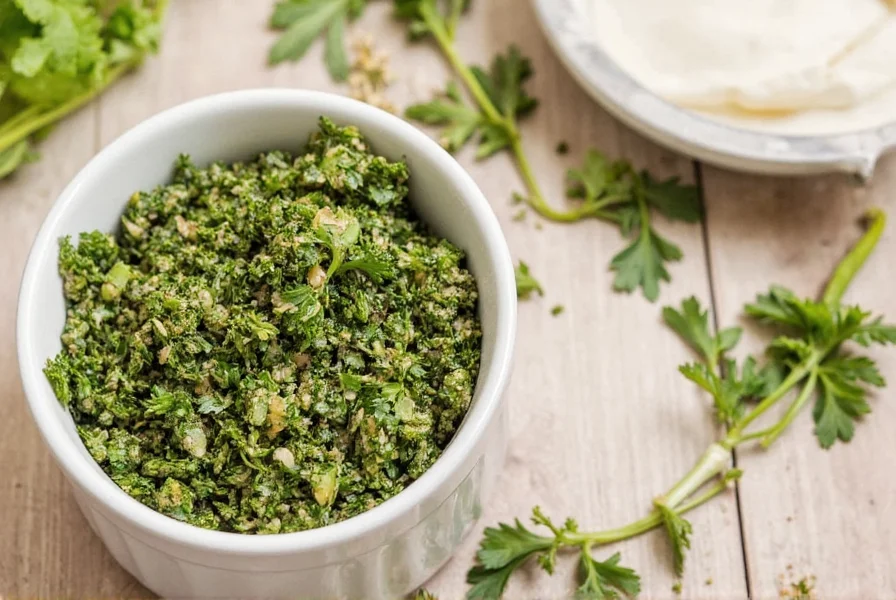 Close-up of a jar of dried parsley