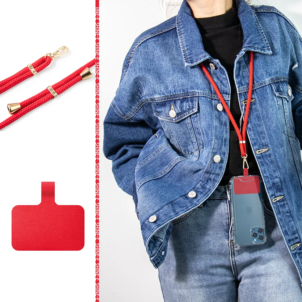 

2021 New Universal Card With PPM Cord Phone Case Wrist Tether Chain Holder For All Smart Cell Phone Case, Two colors