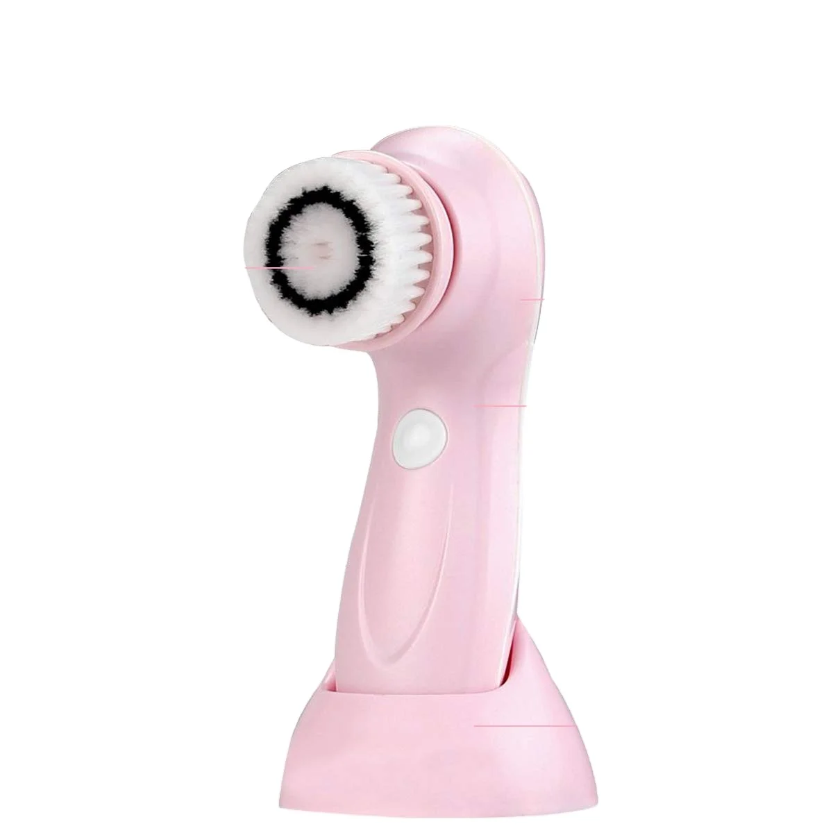 

JOSUNN Mini Waterproof Sonic Scrubber Massager Face Spin Brush with 4 Heads for Deep Cleansing Facial Cleansing Brush, Pink, blue