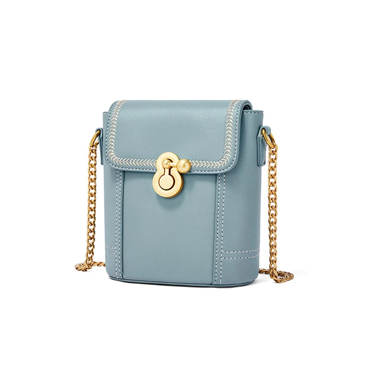 

EM672 New Style Simple Pure Color Designer Luxury women Chains Crossbody handbag 2022 bucket bag purses