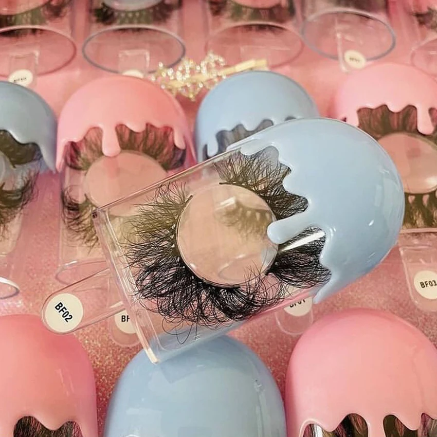 

2021 New Arrivals Lashbox Packaging Transparent Christmas Acrylic Candy Lash Box 3d Mink Eyelash Vendor Customized Boxes, Natural black or colorful