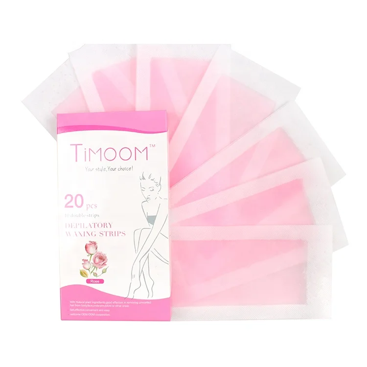 

High Quality Disposable Waxing Strips 20pcs Convenient hair removal, 5 colors