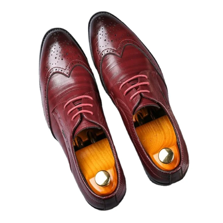 

Spring and summer new men's fashion all-match casual leather shoes large size wholesale, Yellow,blue,red,black