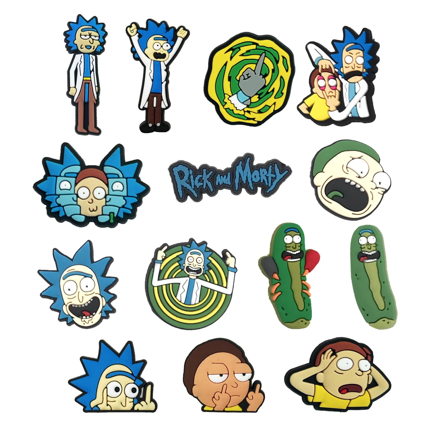 

rick morty shoe accessories design custom party gifts children's party gifts shoe decorations croc charms shoe charms, Picture