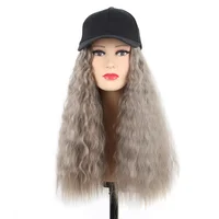 

New Arrival Hat Hair Wigs Outdoor Simple Design Travel Baseball Sport Cap Wig Synthetic Hair Wigs For Women