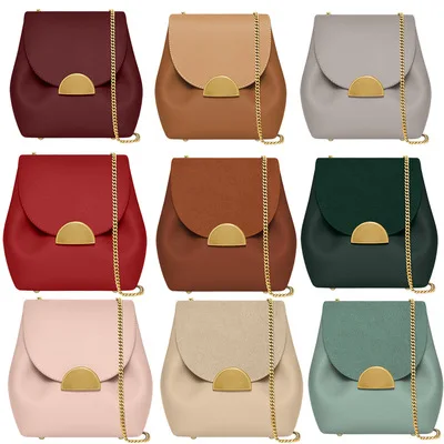 

Bag Lover French Trendy Bucket Chain Cross Body PVC Handbags with Removable Handle for Ladies Girls, Black, red, white