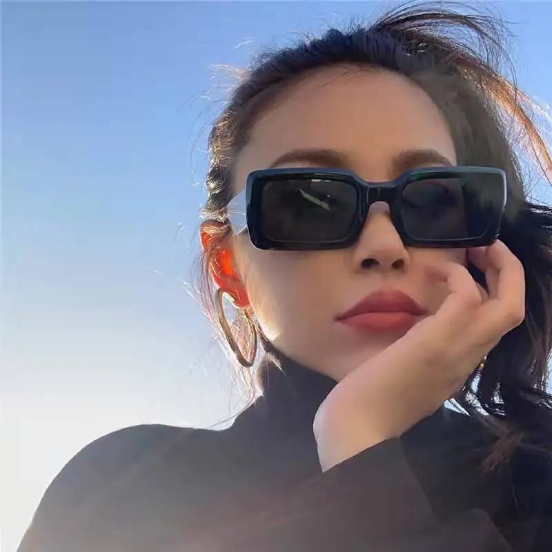 

2022 Fashion Cute Small Square Women Sunglasses Custom Designer Rectangle retro Shades Sun Glasses