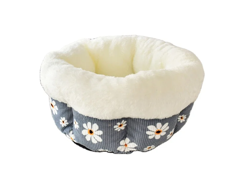 

DEKU Drop Shipping Winter Warm Deep Sleep Animal Bed Soft Round Pet Beds for Cat And Dog Bed