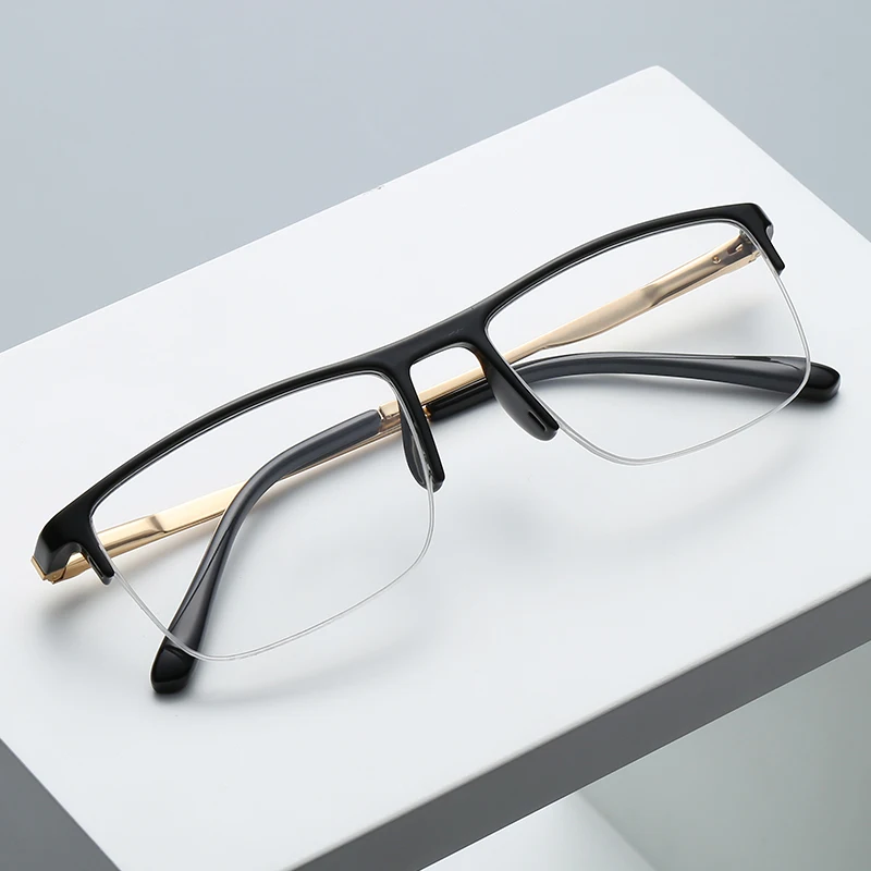 

Innovative latest metal brow line square eyeglass frames, As shown