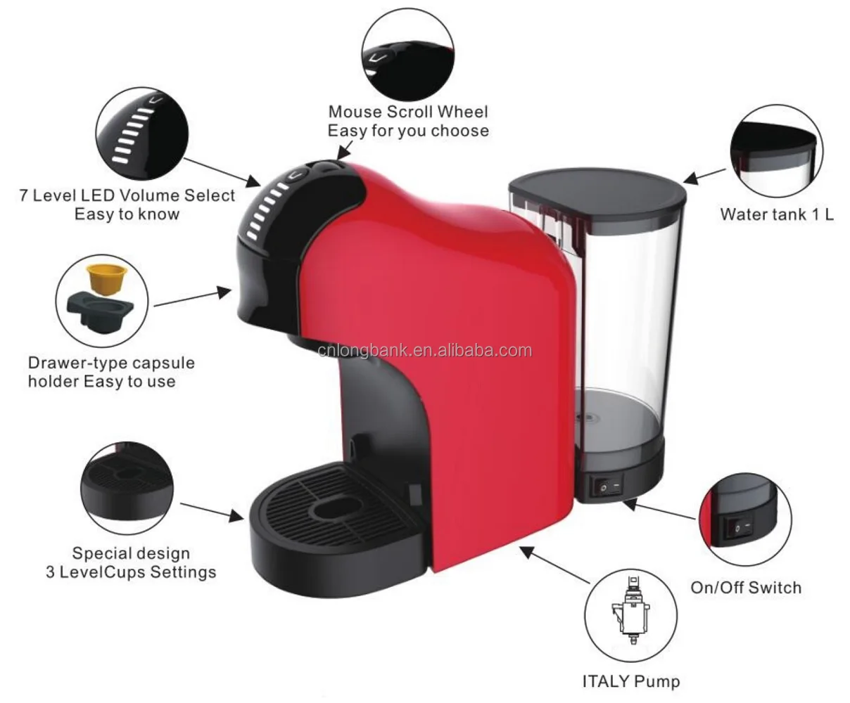 

Amazon style Capsule coffee machine electric smart coffee maker for household