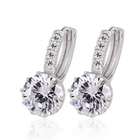 

29132 XUPING fashion rhinestone princess accessories design brass earring,blue sapphire newest design 4 gram white gold earrings